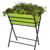 Raised Flowers-Vegetable Bed on Stand - Green
